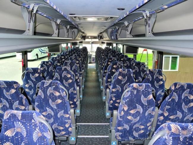 reno-nv 50 passenger charter bus interior