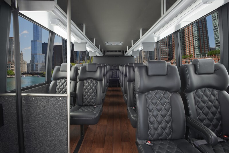 lewisville-tx 30 passenger mini coach bus interior