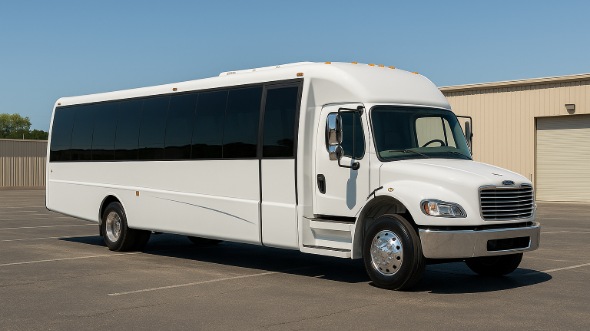 Exterior of 10-50 Passenger Party Buses in Evansville