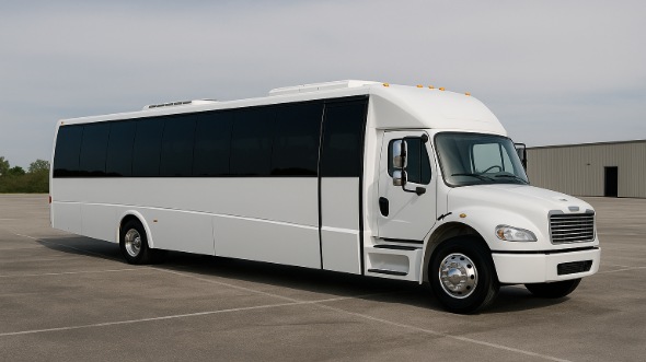 Exterior of 10-50 Passenger Party Buses in Riverton