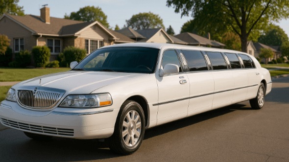 Exterior of Chrysler 300 Limo in Trenton
