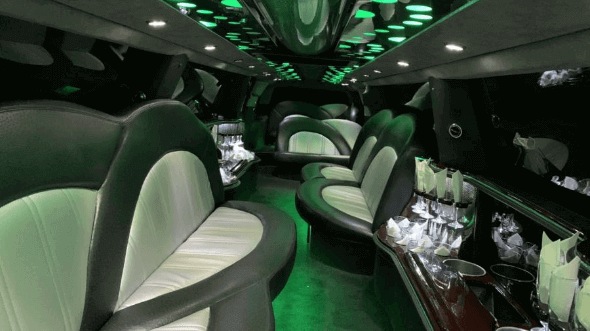 Interior of Dodge Challenger Limo Rental in Chandler