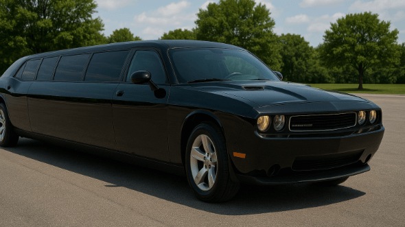 Exterior of Dodge Challenger Limo Rental in South Jordan