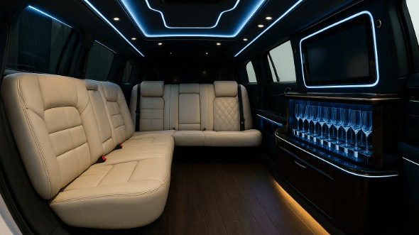 Interior of Escalade Limo in Odessa
