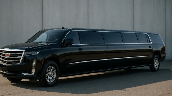 Exterior of Escalade Limo in Round Rock