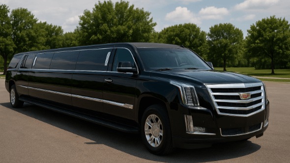 Exterior of Escalade Limo in Yonkers