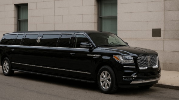 Exterior of Navigator Limo in Cranston